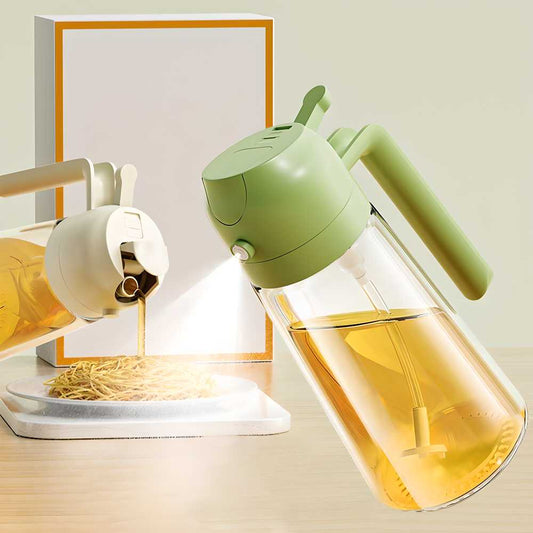 DrizzleMaster - 2 in 1 Oil Dispenser Glass Bottle