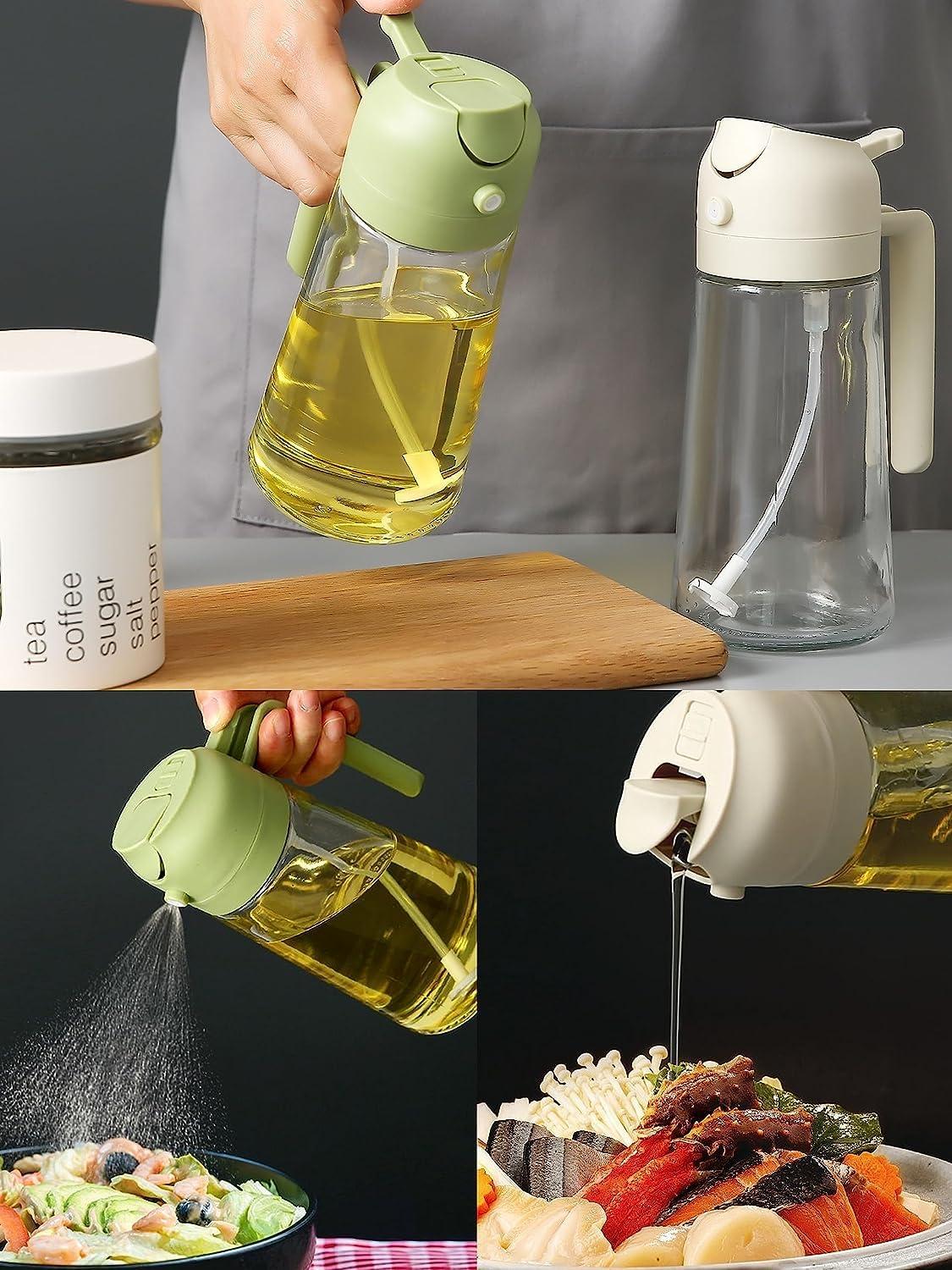 DrizzleMaster - 2 in 1 Oil Dispenser Glass Bottle